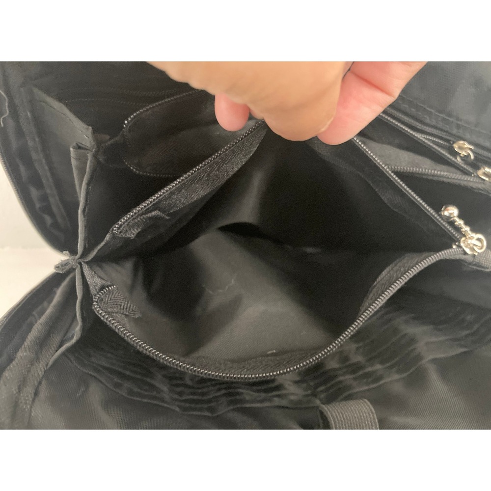 Baggallini Black Nylon Convertible Crossbody Bag Multi Pocket Travel Organizer - Picture 11 of 16
